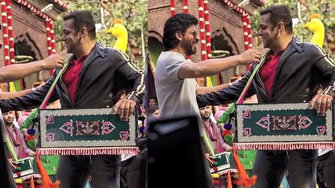 Shahrukh Khan Visits Salman Khan On The Sets Of Sultan