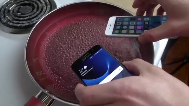 Samsung Galaxy S7 vs iPhone 6S Kaynatma / Samsung Galaxy S7 vs iPhone 6S Boiling Hot Water Test