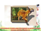Tangda 3D Removible Pegatina Para Pared PVC Tigre Ventana DIY Decoraciš®n Sala de Estar Habitaciš®n
