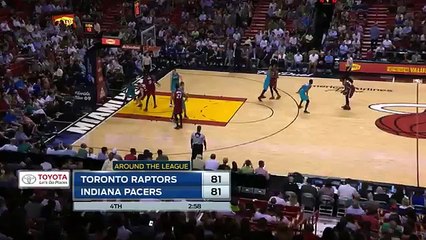 Hassan Whiteside Soars for the Alley-Oop Dunk - Hornets vs Heat - March 17, 2016 - NBA