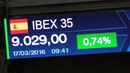 El Ibex 35 supera los 9.000 puntos impulsada por la FED