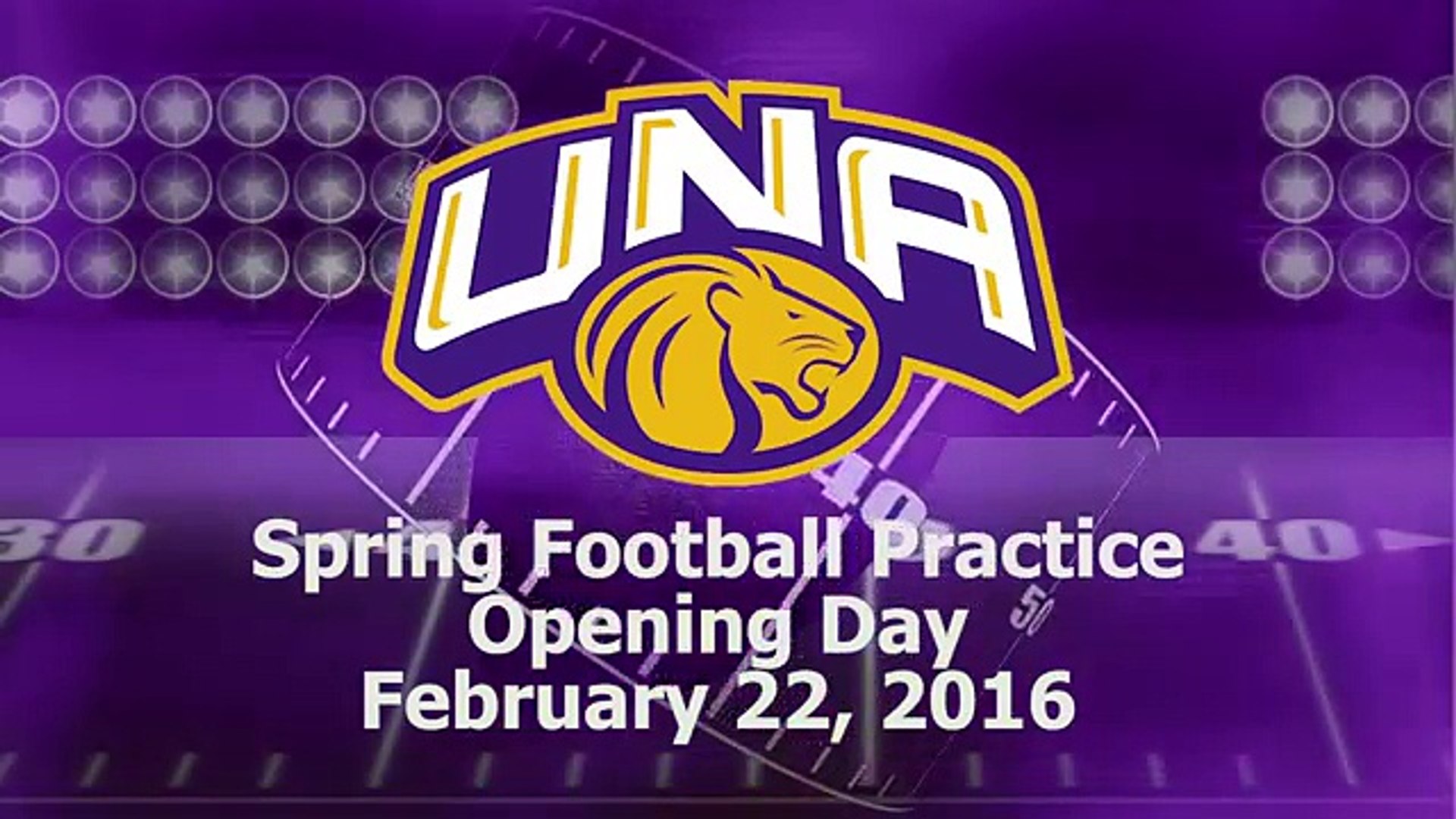 ⁣UNA Football Spring Training Opening Day 2016 (News World)