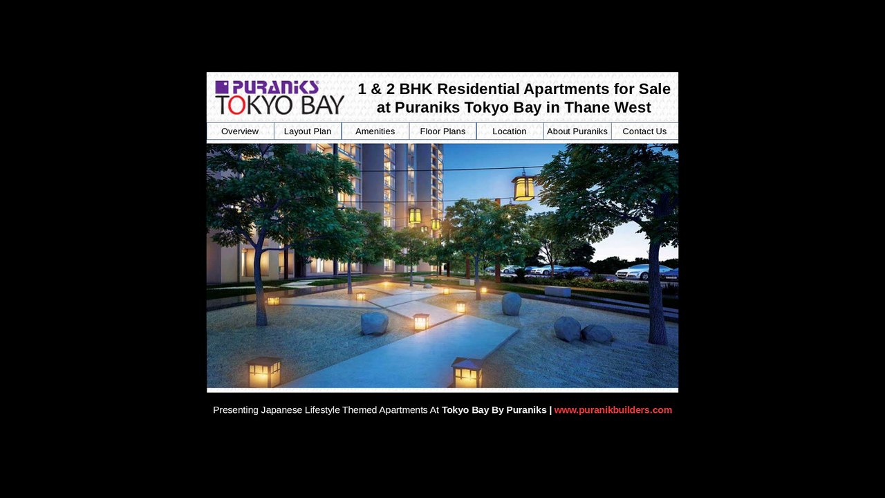 Residential Apartments for Sale at Puraniks Tokyo Bay in Thane West