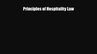 Download Principles of Hospitality Law Read Online