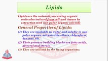 Lipids & their General Properties , Structure , Composition & Physical properties of Fats and Oil