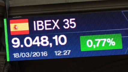 La Bolsa española suma un 0,70% al mediodía y supera los 9.000 puntos
