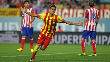 Great goals from Neymar against Atlético Madrid