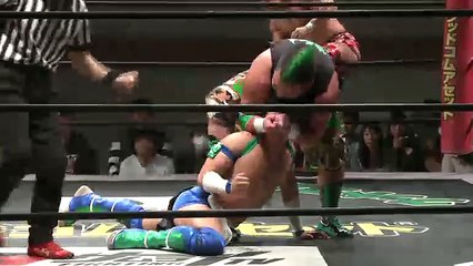 02.26.2016 Daichi Kazato, Hi69 & Kazuhiro Tamura vs. Gurukun Mask, Kazuaki Mihara & Koji Iwamoto (BASARA)_432p