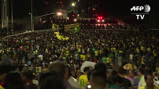 Brésil: manifestation contre Rousseff et Lula à Brasilia