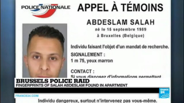 Paris attacks: terrorist Salah Abdeslam's fingerprints found in raided Brussels apartment