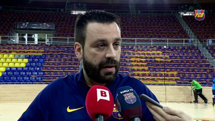 Ricard Muñoz y Lucas Ordoñez previa Lloret-FCB Lassa
