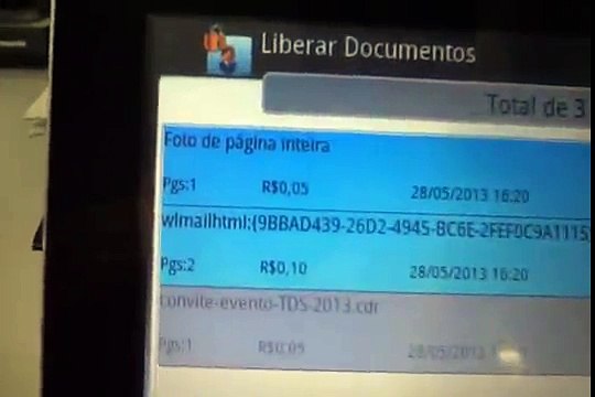Liberação de impressões através do n-Touch