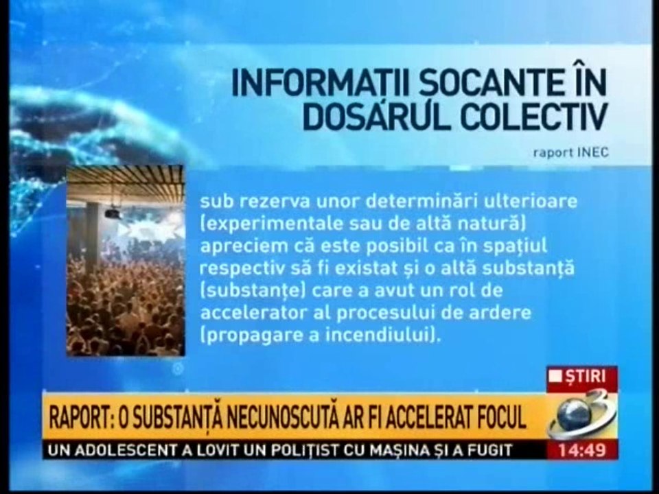 Raportul oficial despre incendiul din Colectiv: O SUBSTANTA NECUNOSCUTA A ACCELERAT ARDEREA!