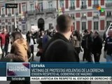 España: víctimas de las guarimbas exigen respeto al gobierno de Madrid