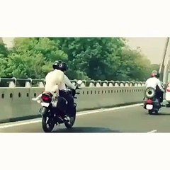 Dog wearing helmet - road safety - incredible India