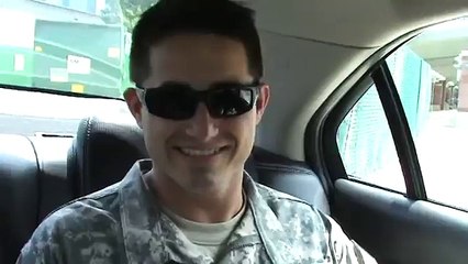 Colby and Sarah in car Leaving Airport 07-15-2010