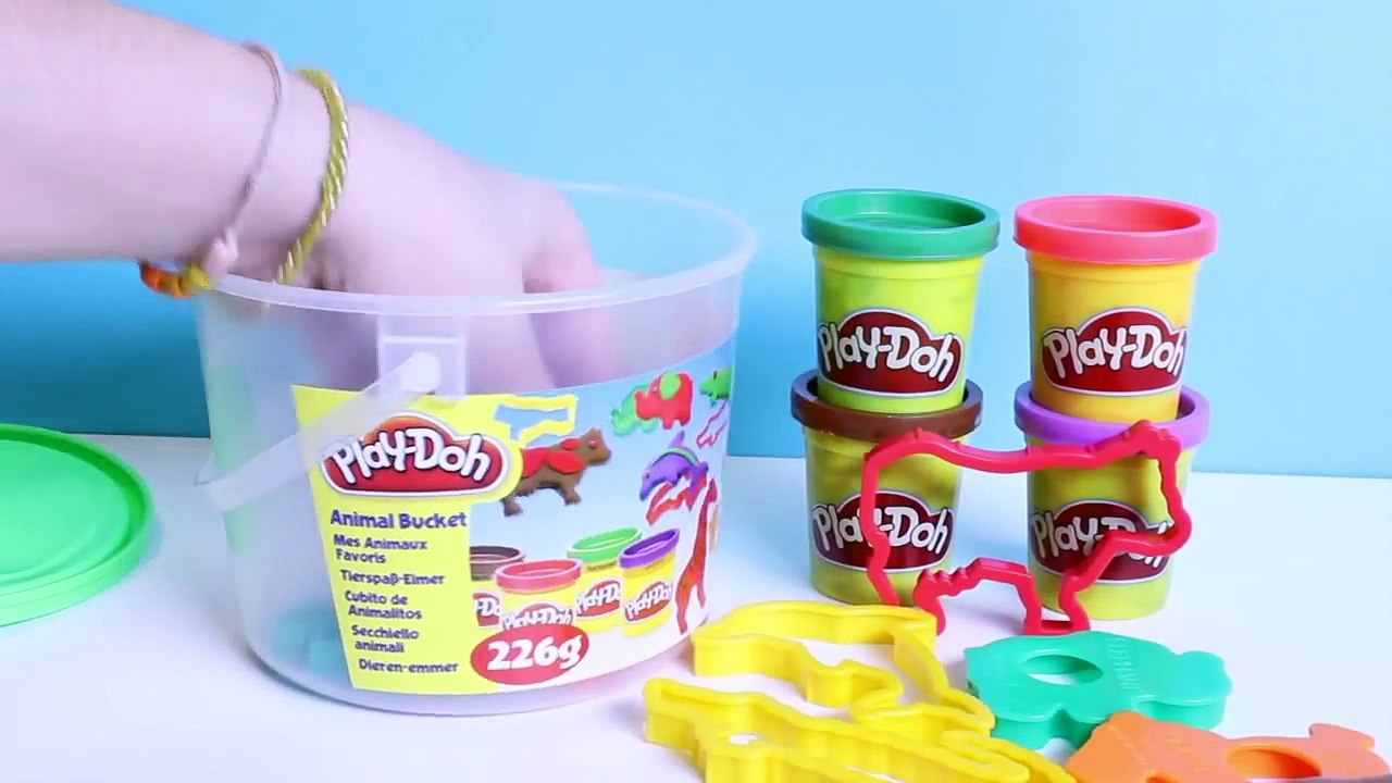 Play Doh Animals Activities Bucket Play-Doh Animals Shapes & Molds Play Farm Jungle Animals