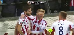 Lukas Spalvis Goal - Aalborg 1-0 Aarhus 18.03.2016 Denmark - Superliga