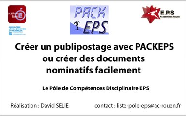 Créer un publipostage avec PACKEPS