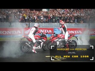Aksi Pedrosa dan Marquez Jajal All New CBR 150R