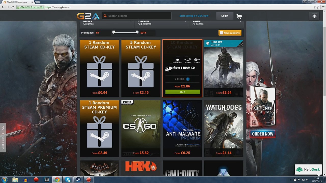 G2A.com Random PREMIUM STEAM CD KEY Opening!