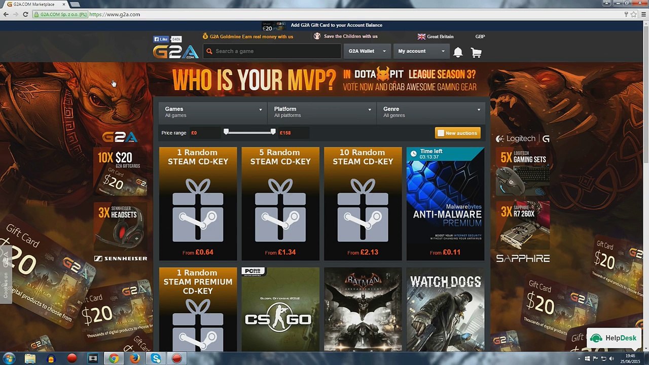 G2A.com 10 Random STEAM CD KEY Opening!