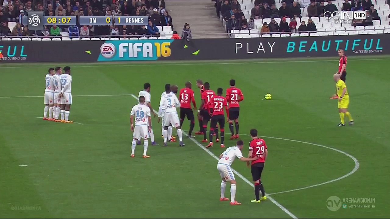 0-2 Fallou Diagne Goal - Marseille 0 - 2 Rennes 18.03.2016