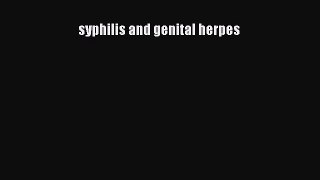 [PDF] syphilis and genital herpes [Read] Online