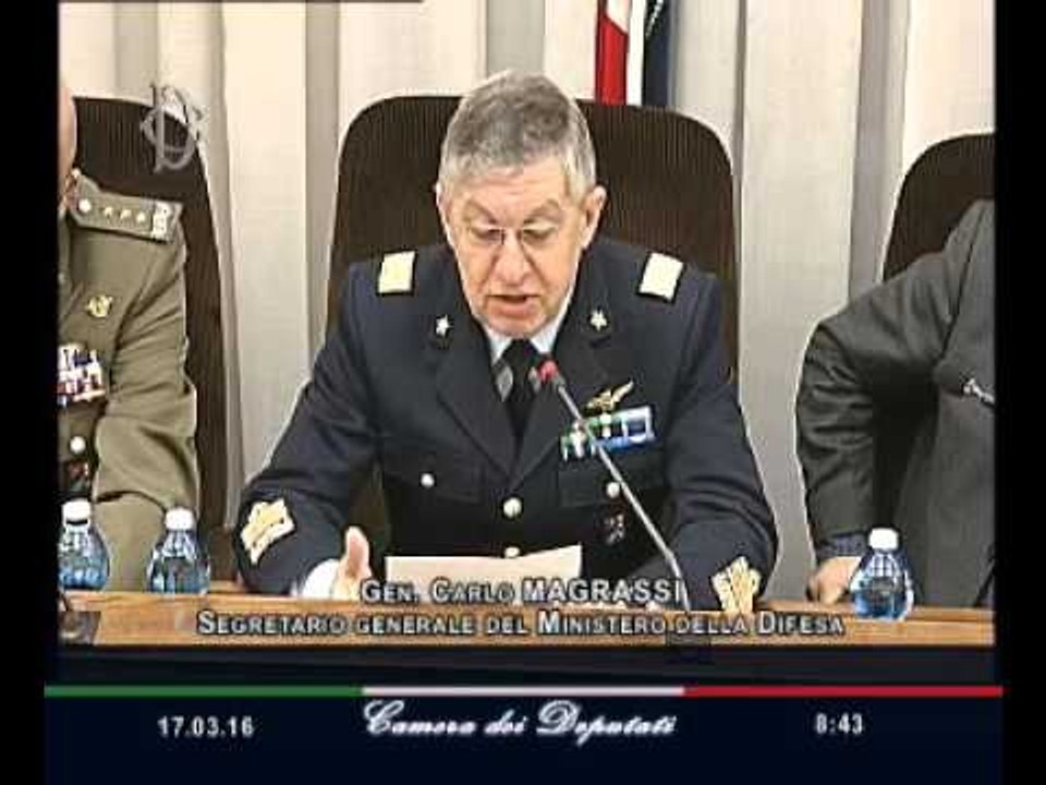 Roma - Seguito audizione Magrassi, Segretario Ministero della Difesa (17.03.16)