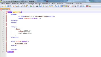 دورة CSS - الدرس 10 خآصية Direction