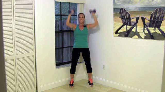 10 Minute Toning Walk - Power Interval Walk with Dumbbells for Beginner Weight Loss
