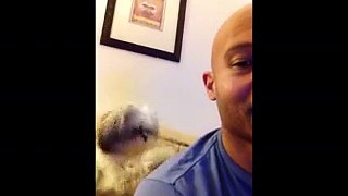 Dog Gives Owner A Back Scratch