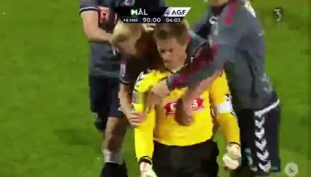 Steffen Rasmussen (Goalkeeper) Goal 90' - Aalborg 2-2 Aarhus 18.03.2016 Denmark - Superliga