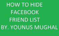 How to Hide Facebook Friend List