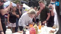 Competitive Eaters Take on Lines of Sausages & Massive Doughnuts