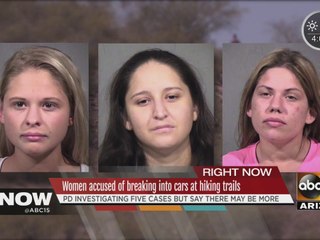 Women accused of breaking into cars at hiking trails