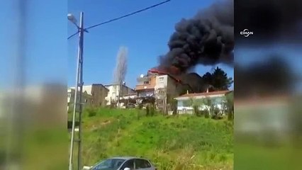 Gecekondu alevlere teslim oldu