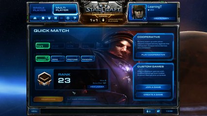 Starcraft II - Terran Tutorial Working up from Bronze League - Part1