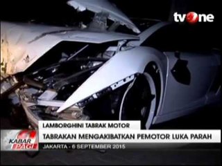 Tabrak Pemotor, Pengemudi Lamborghini Jadi Tersangka