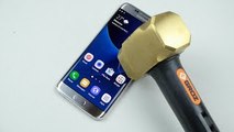 Samsung Galaxy S7 Edge Hammer & Knife Scratch Test -