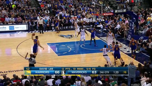 Stephen Curry Hits Over Dirk Nowitzki