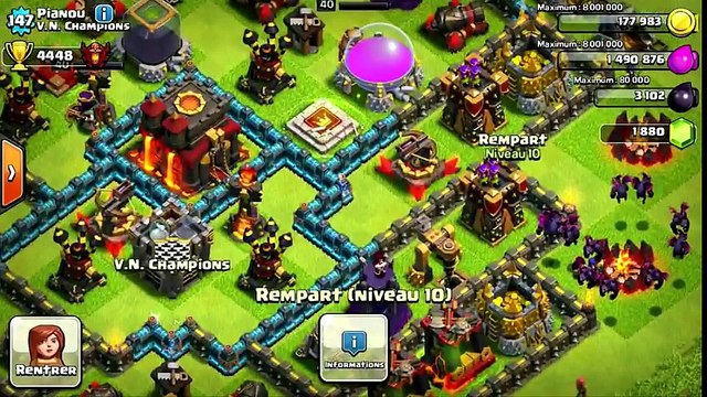 Clash Of Clans Présentation MAJ Septembre 2014 Archers 7, Molosse de lave..