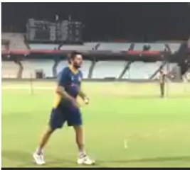 Afridi is practicing late night..