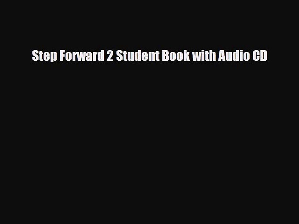PDF Step Forward 2 Student Book with Audio CD  EBook