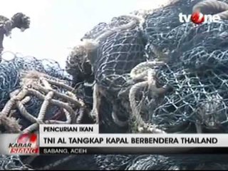 KRI Teuku Umar Tangkap Kapal Berbendera Thailand di Aceh