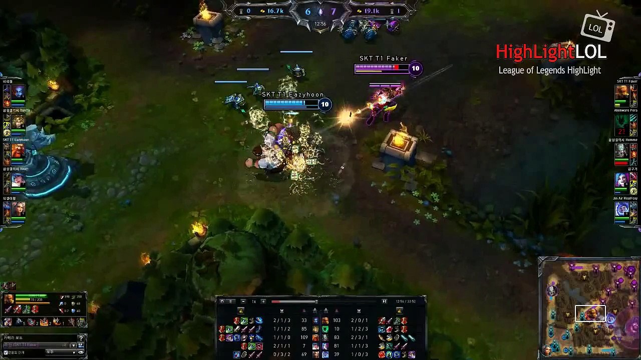 Highlight Faker Mid Lee Sin kill Easyhoon Gragas, KR SoloQ