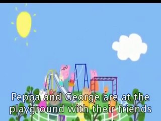 Learning english with Peppa Pig Cartoon The Playground with subtitle