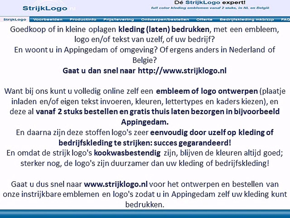 Kleding bedrukken Appingedam