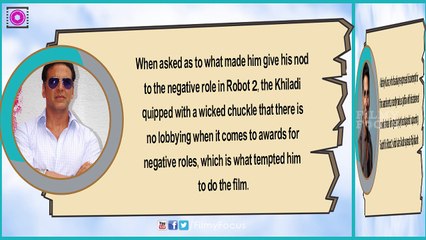 Akshay Kumar Reveals His Funny Reason For Playing A Baddie In 'Robot 2'