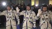 [ISS] Soyuz TMA-20M Crew Suit Up ahead of Rocket Launch